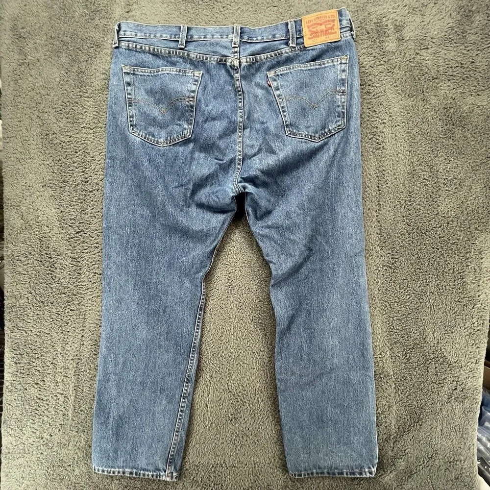 LEVI LEVIS 505 REGULAR FIT MENS JEANS SIZE‎ 42 X 32 RED TAB
